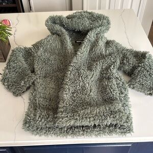 Cozy Green Sherpa Kids Jacket